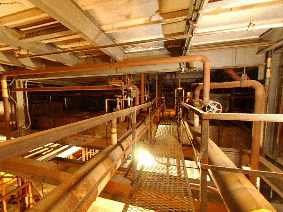 Catwalk for traversing the Pipe Gallery