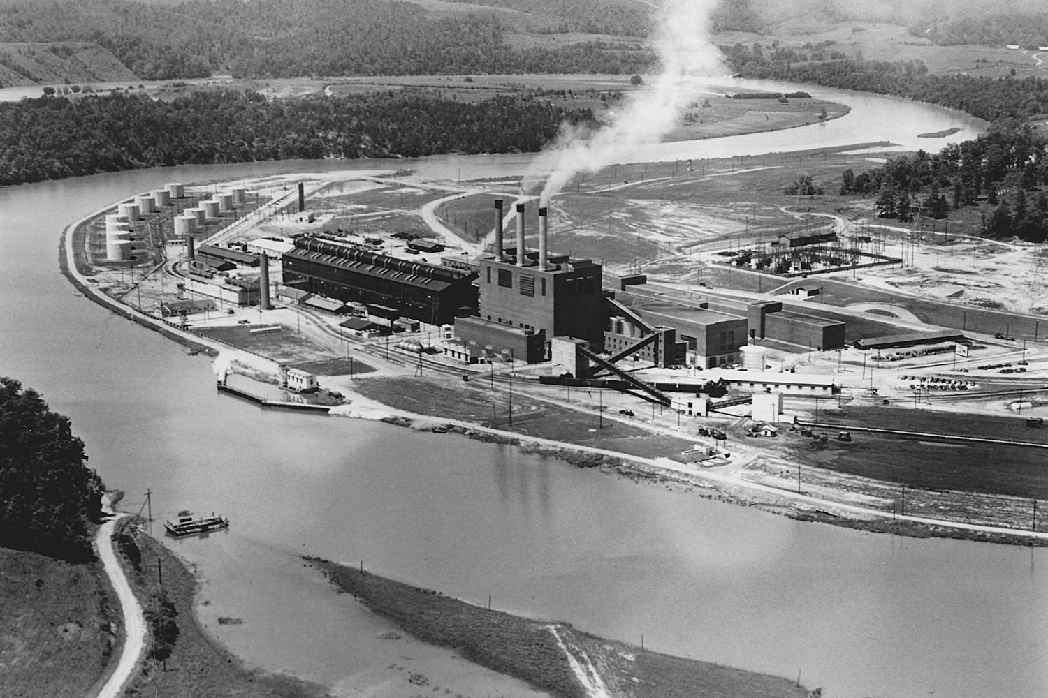 K-25 Power House with S-50 Plant in 1945