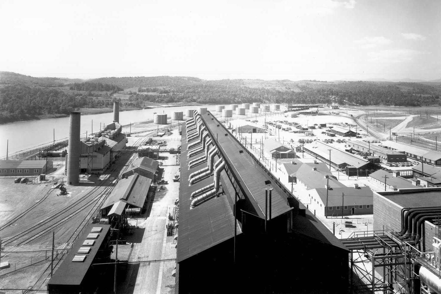 S-50 Process Building from top of K-25 Power House in 1945